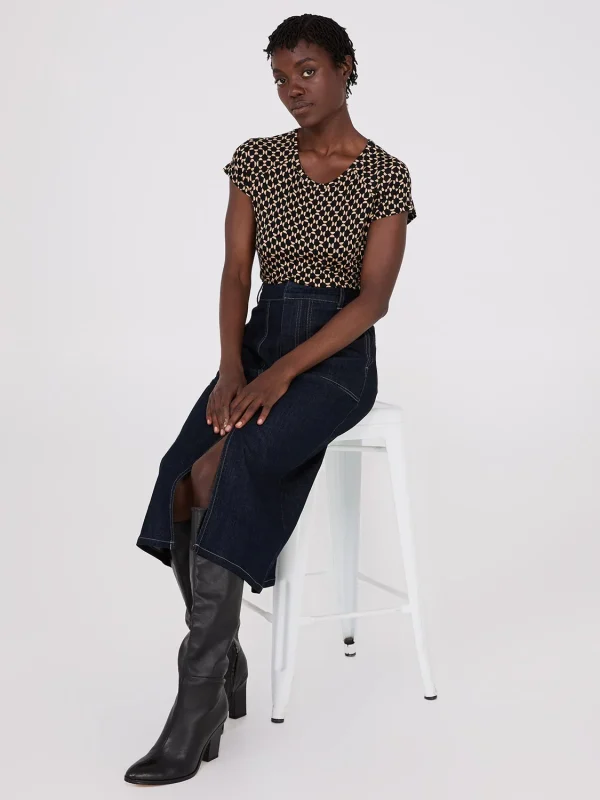 Geo Print Raglan Sleeve T-Shirt - Image 3
