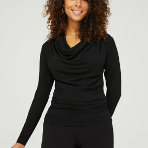 Cowl Neck Top With Pleat Details