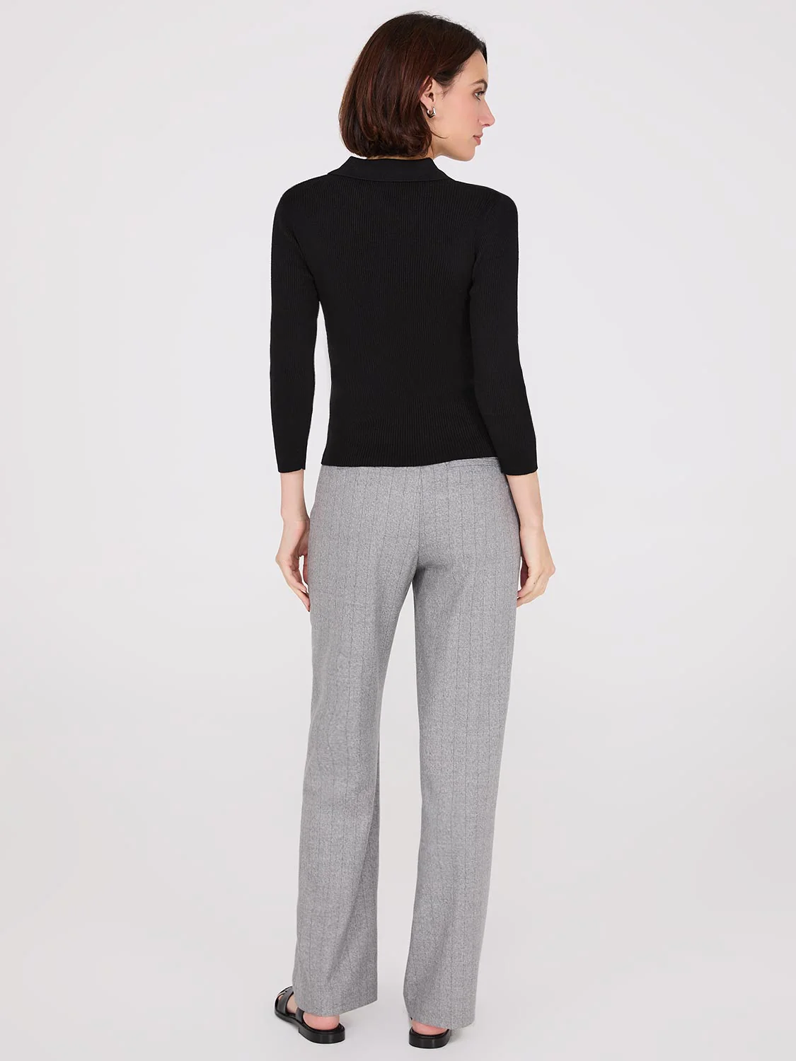 Johnny Collar Ribbed Top - Image 9