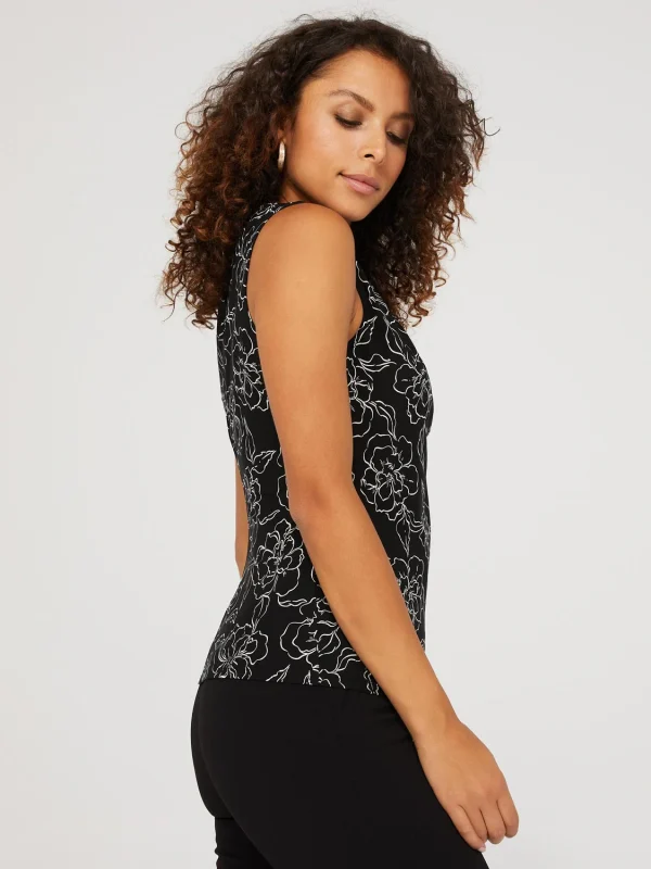 Floral Print Sleeveless Top - Image 4