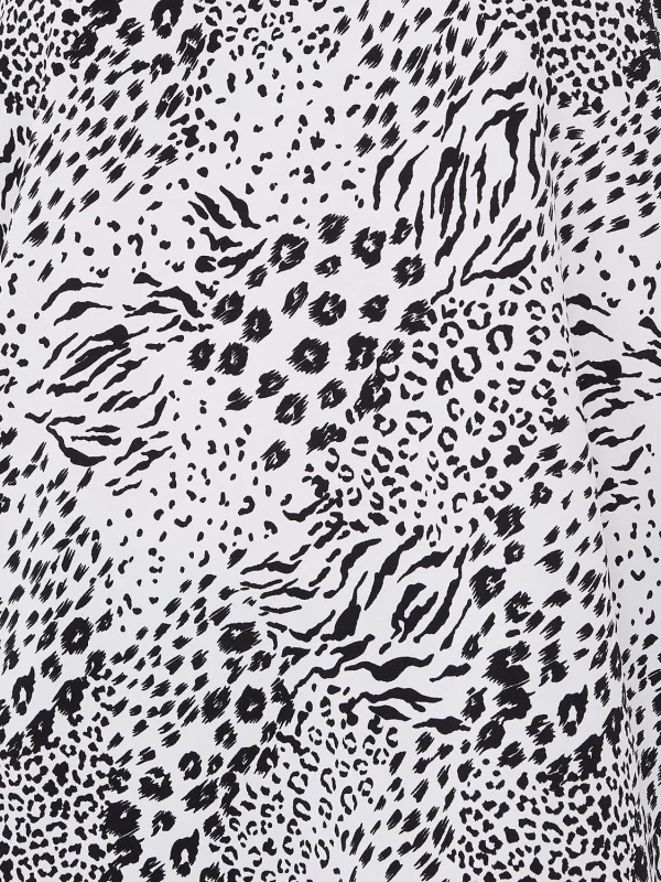 Printed Split Neck Blouse - Image 6