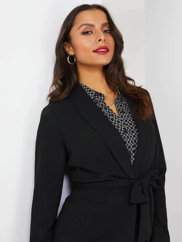 Sash Front Crepe Blazer - Image 2