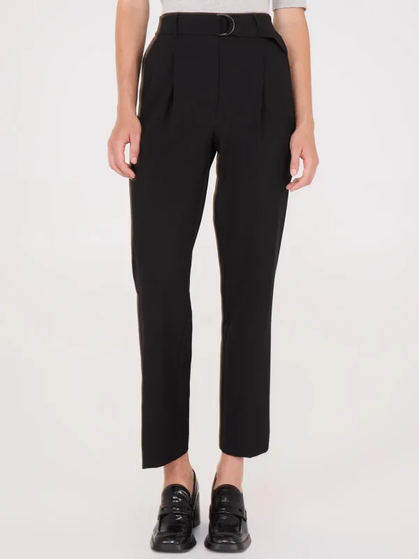 Mid-Rise Pleated Ankle Length Pants - Image 4