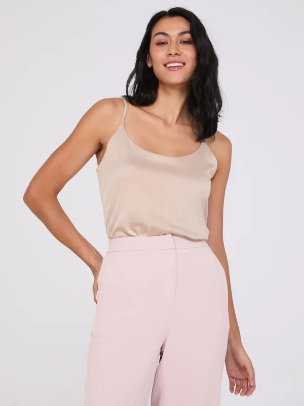 Satin Scoop Neck Tank Top - Image 5