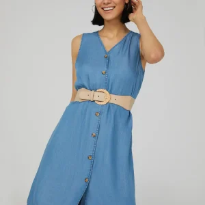 Elastic Belt With Gold Buckle