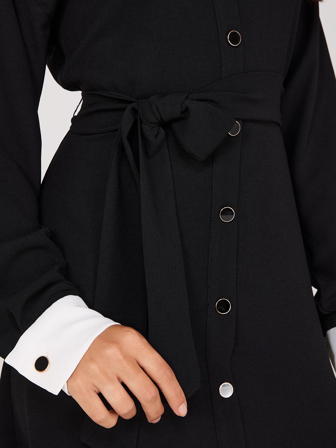 Colour Block Fit & Flare Shirt Dress - Image 5