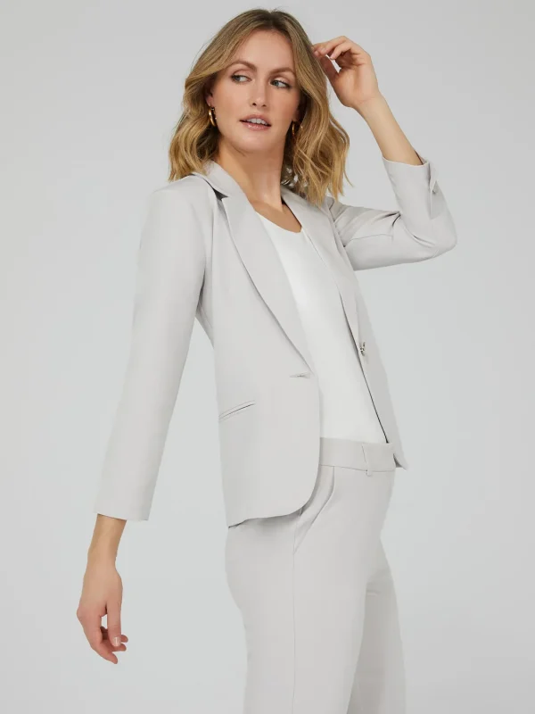 One-Button 3/4 Sleeve Blazer - Image 8