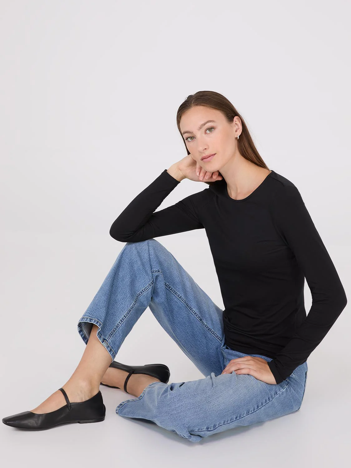 Long Sleeve Round Neck Top - Image 12