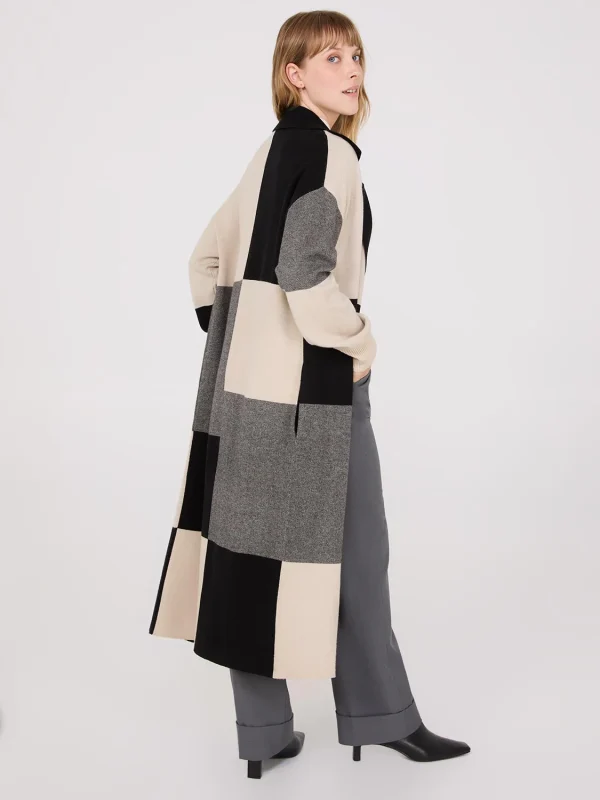 Collared Colour Block Long Duster - Image 4