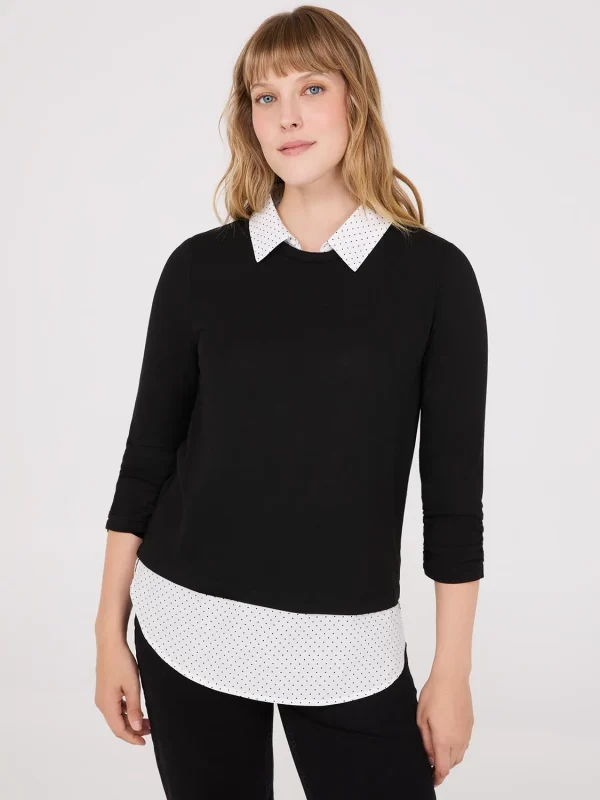 Dot Print 2-Fer Top - Image 2