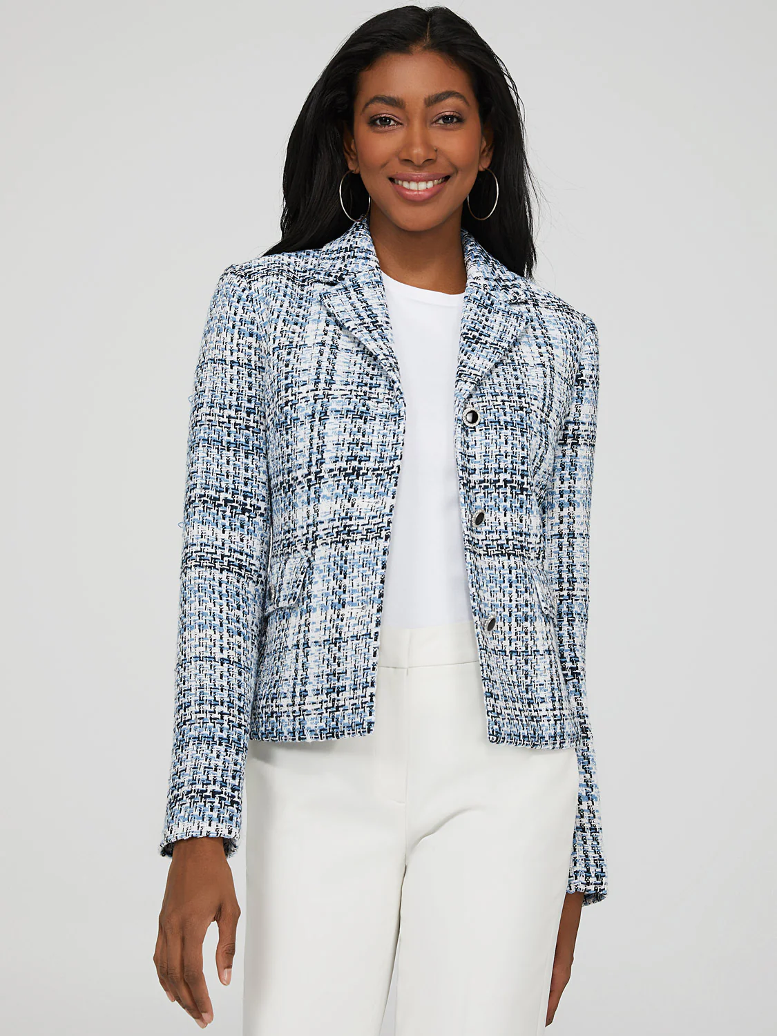 Boucle 3-Button Blazer - Image 4
